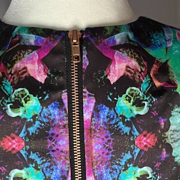 Milly Electric Hologram Multicolor Mini Dress - Size 8 - Picture 6 of 9